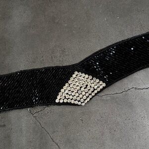 Vintage 50’s / 60’s Glass Beaded Rhinestone Belt
